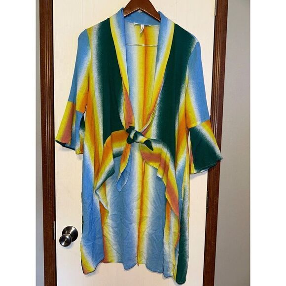 BCBGeneration Kimono Multi Striped Tie Front Size XSโ/Sm - Picture 2 of 15